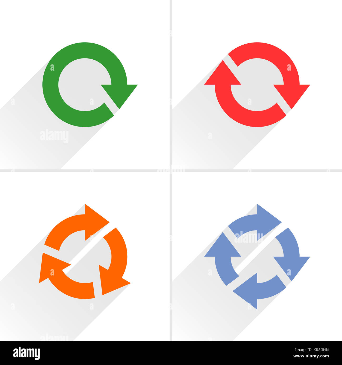 Color arrow loop, refresh, reload, rotation sign Stock Photo