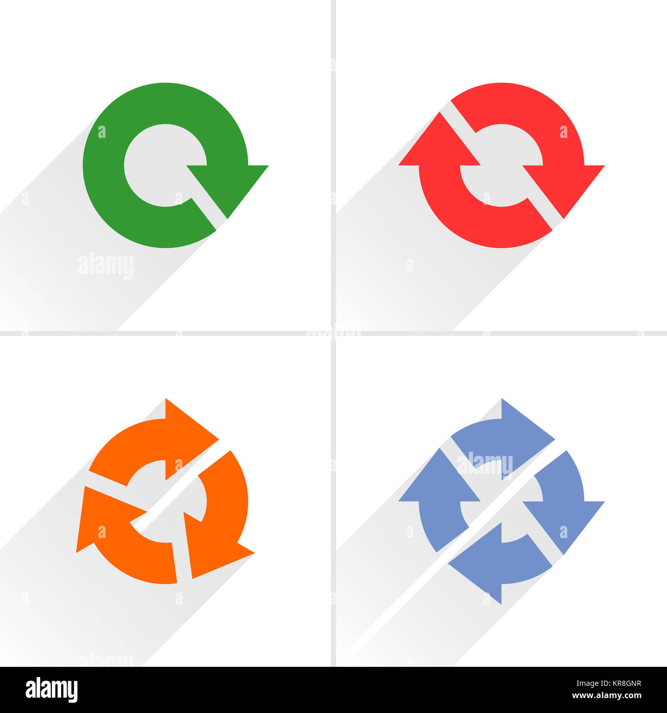 Color arrow loop, refresh, reload, rotation sign Stock Photo