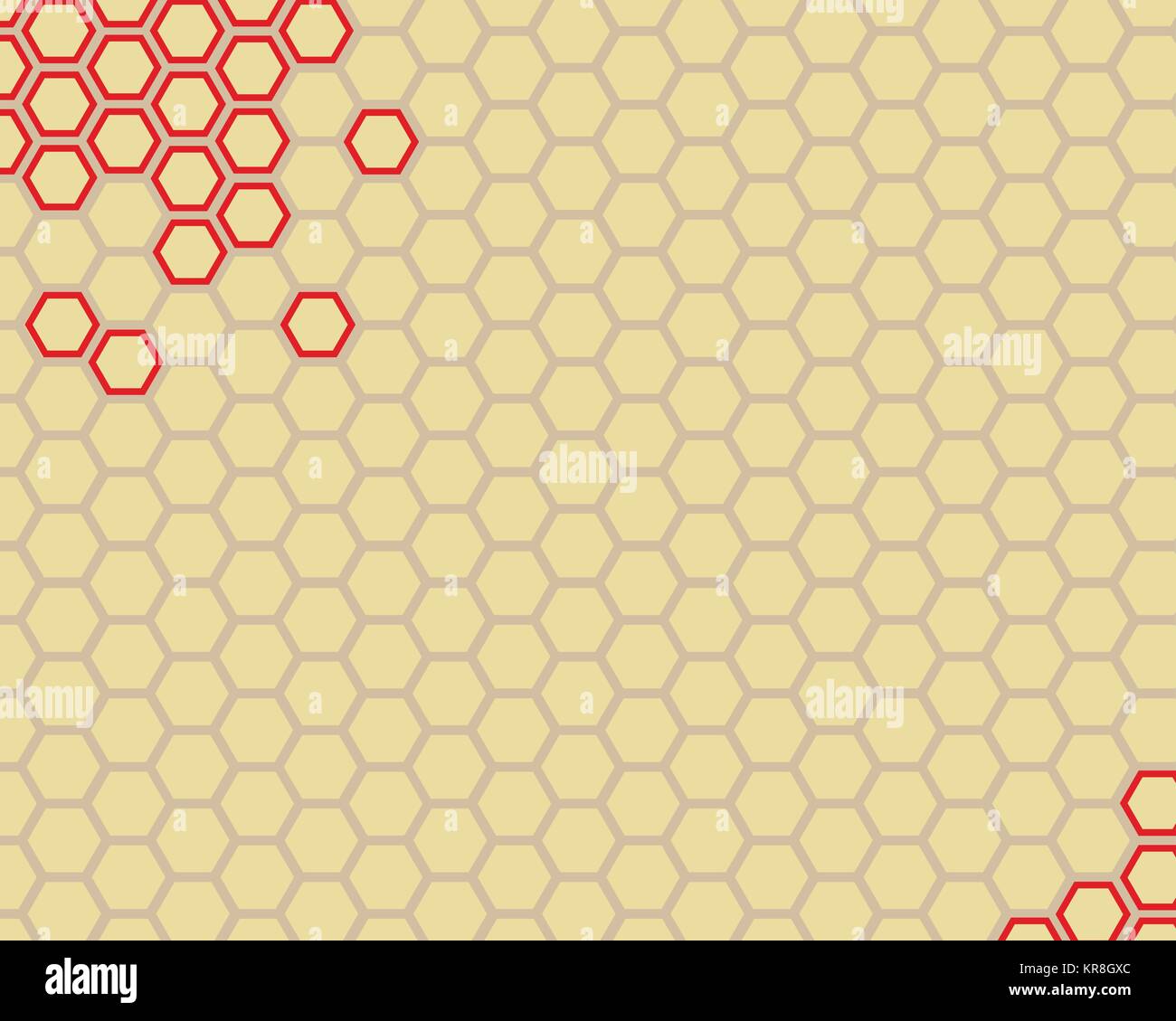 Cells of mobile communication. Background in the form of honeycomb. Stock Vector