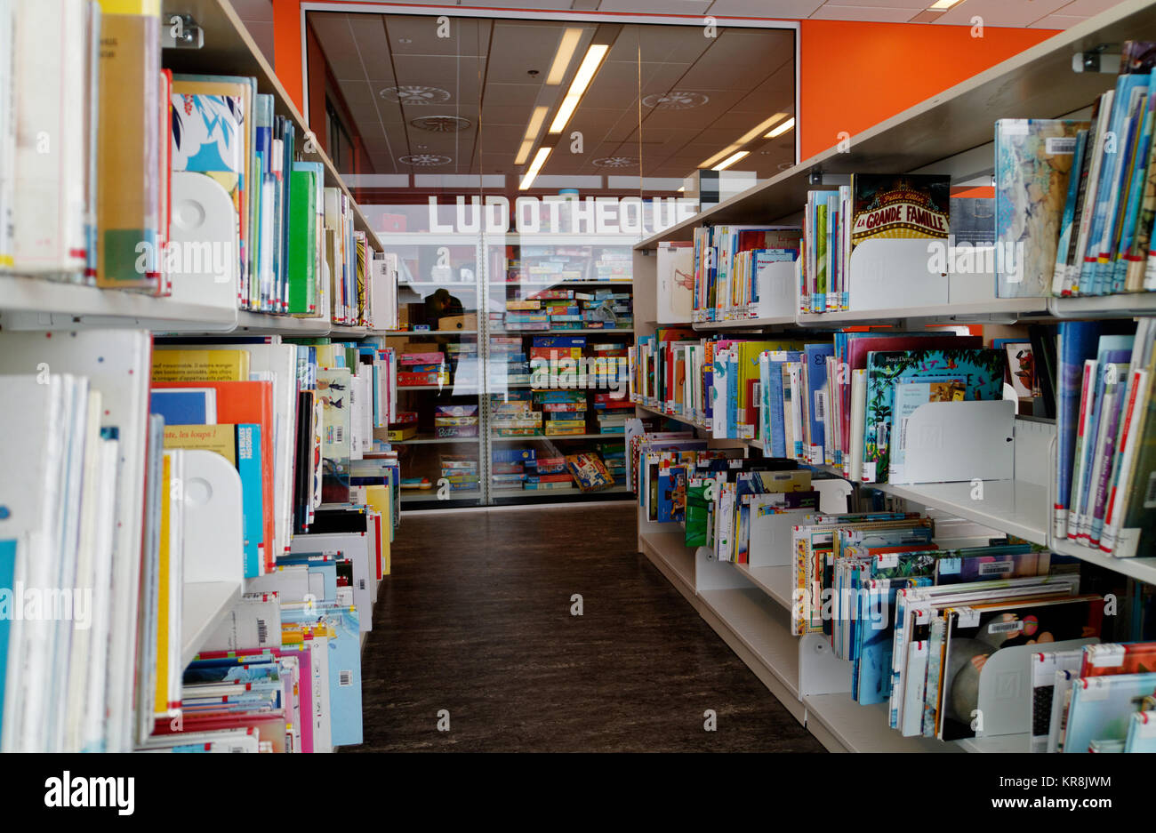 The Ludotheque toys and games library in Quebec City Stock Photo