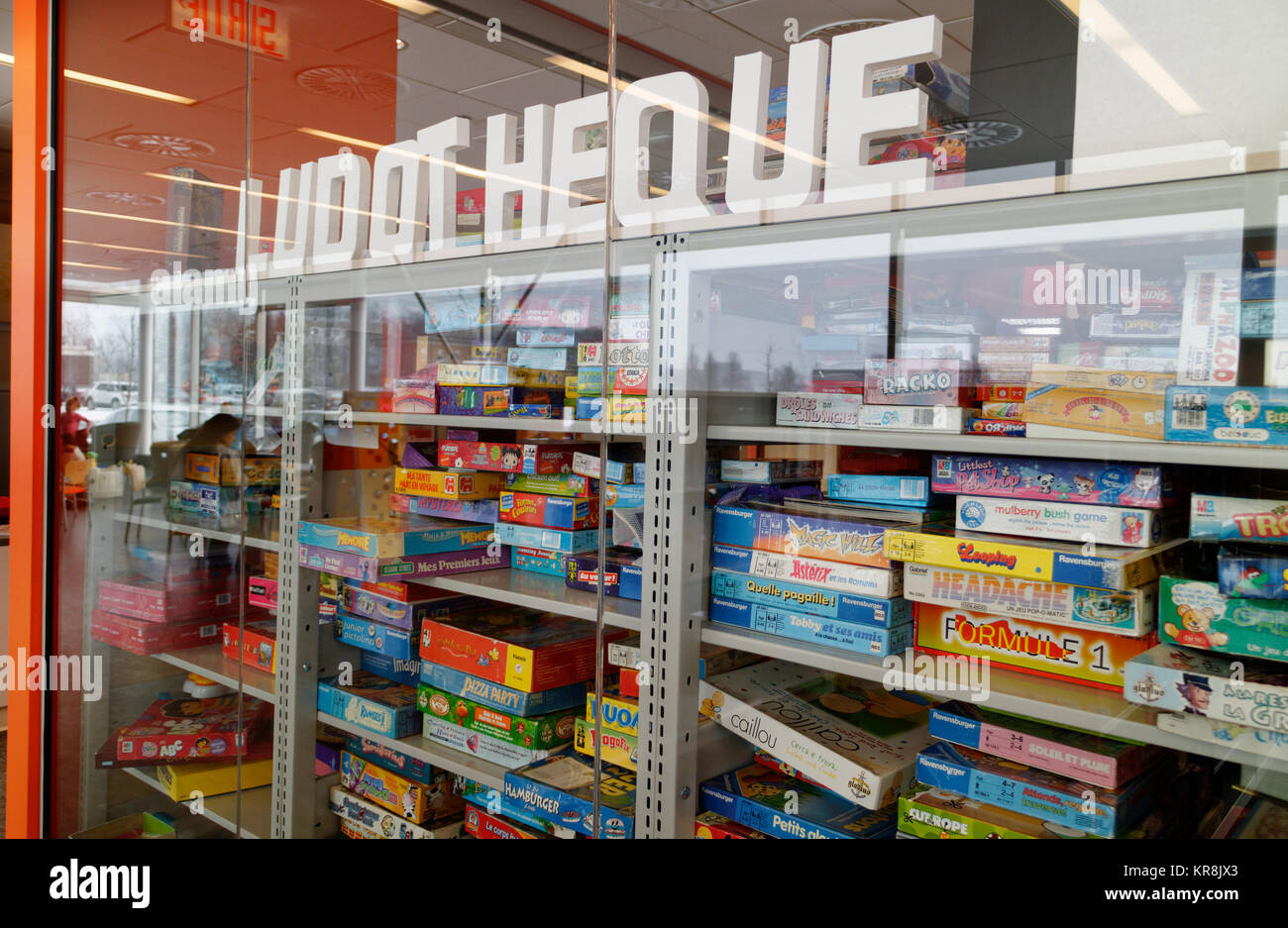 The Ludotheque toys and games library in Quebec City Stock Photo