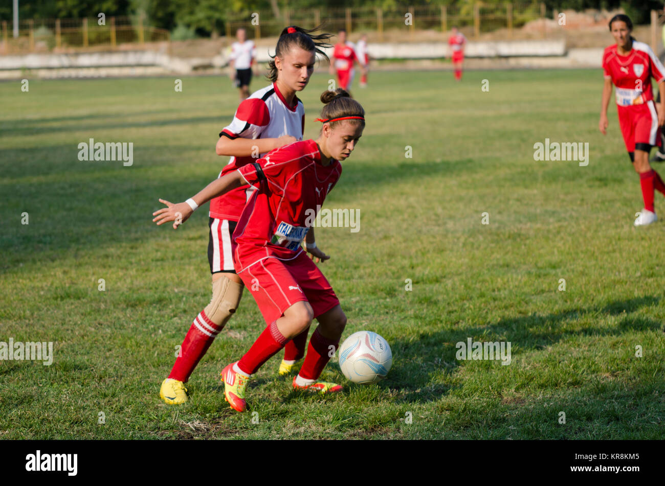 Women football match, Borec from Veles vs Top Gol from Bitola Stock