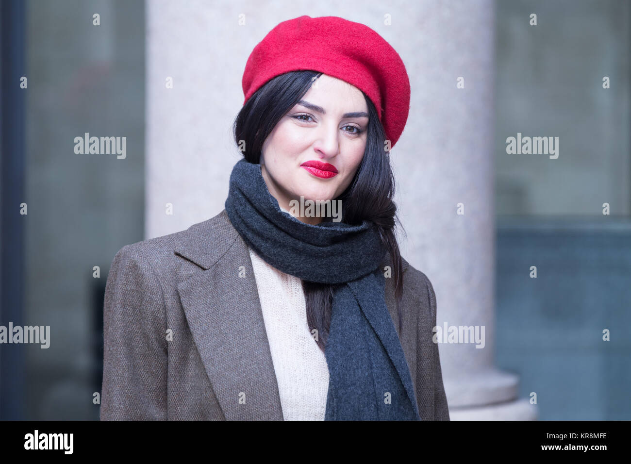 Rome, Italy. 18th Dec, 2017. Italian singer Arisa during the potocall