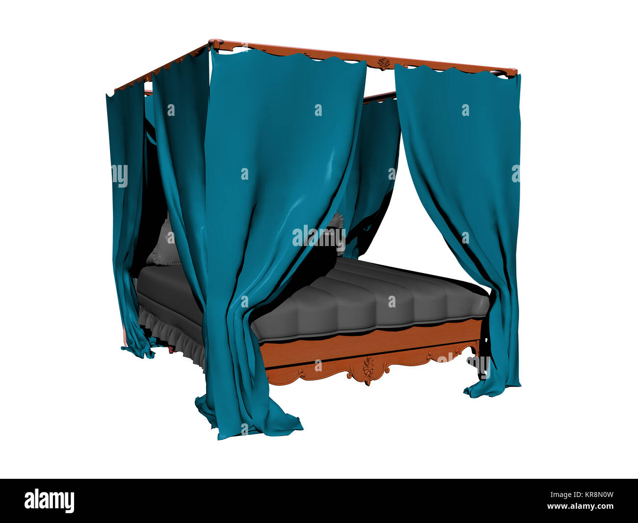 Four poster bed Cut Out Stock Images & Pictures - Alamy