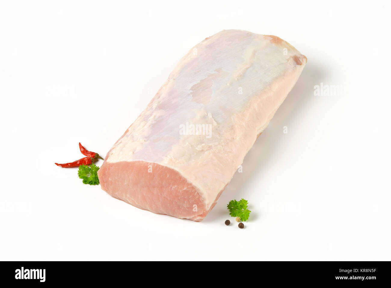 Raw pork loin Stock Photo