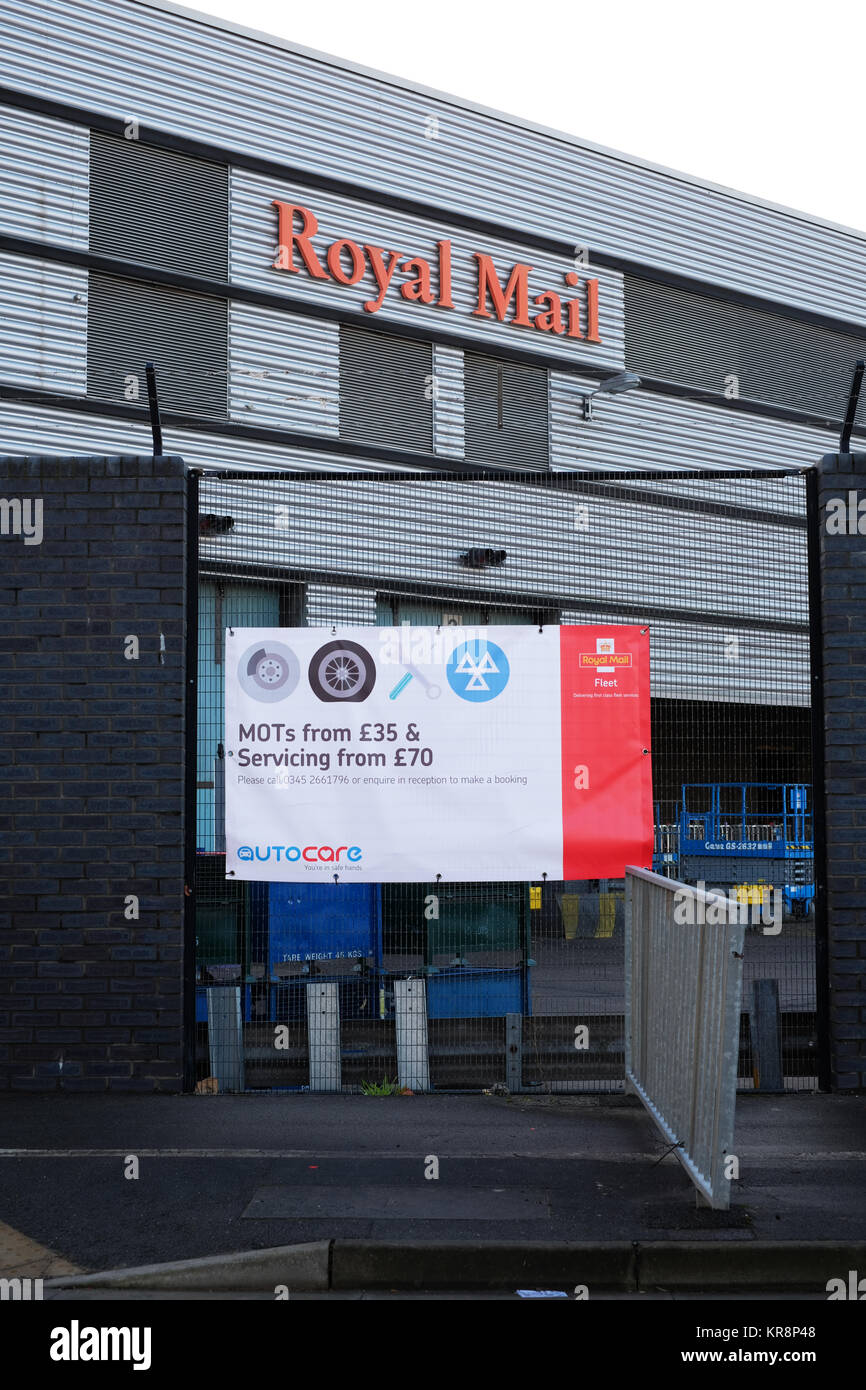 December 2017 Transport department of the Royal Mail sorting office