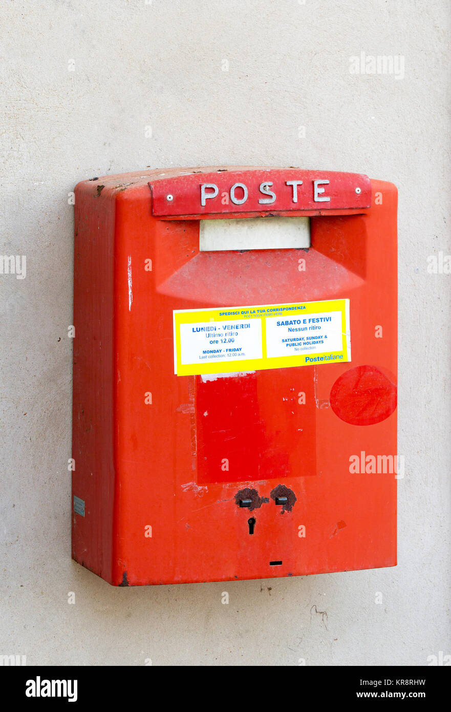 Red post box Stock Photo