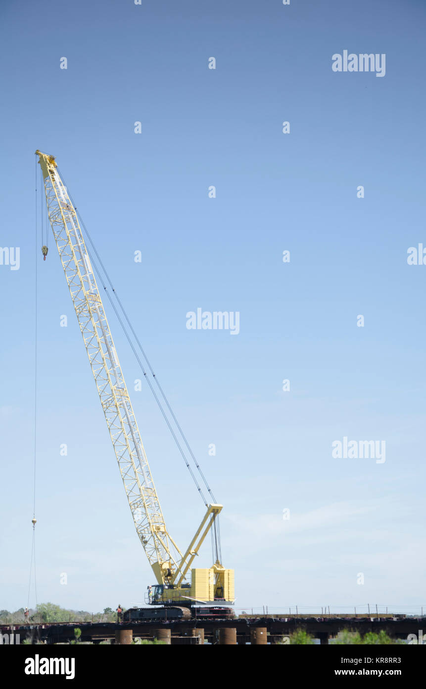 USA, North Carolina, Construction crane Stock Photo