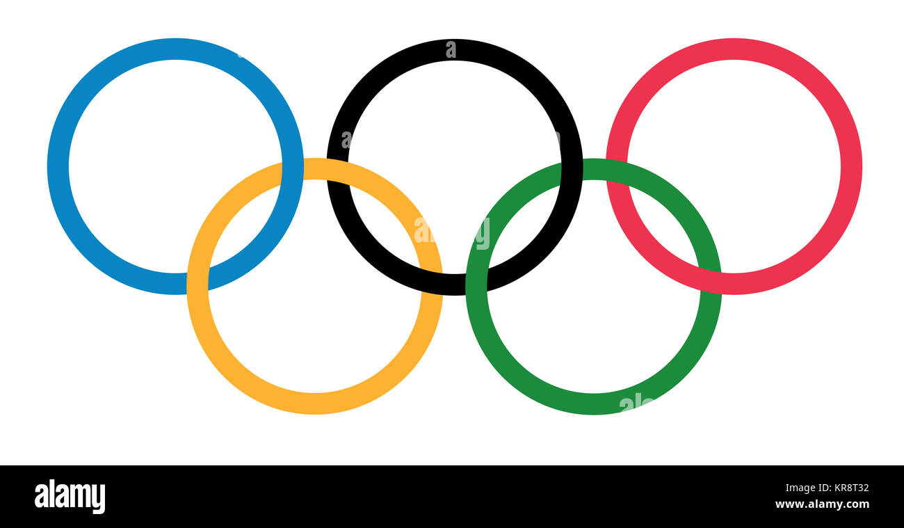 Olympic rings design Stock Photo Alamy