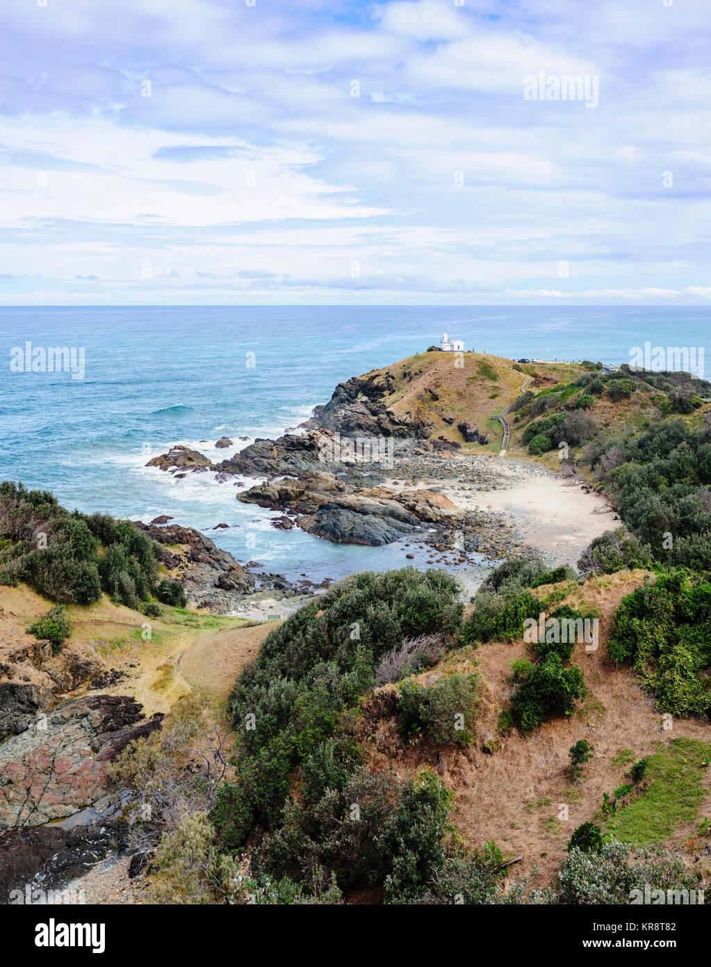 Australia, New South Wales, Landscape of cliff and sea Stock Photo