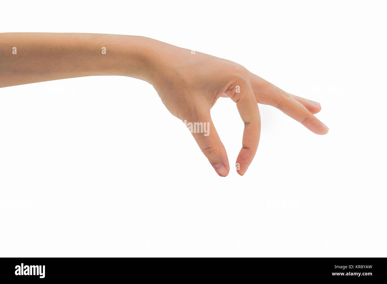Man hand isolated on white background with clipping path Stock Photo ...