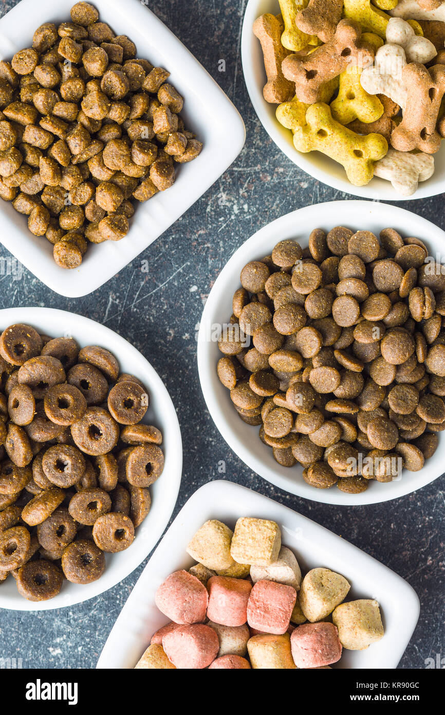 Different dog foods Stock Photo Alamy
