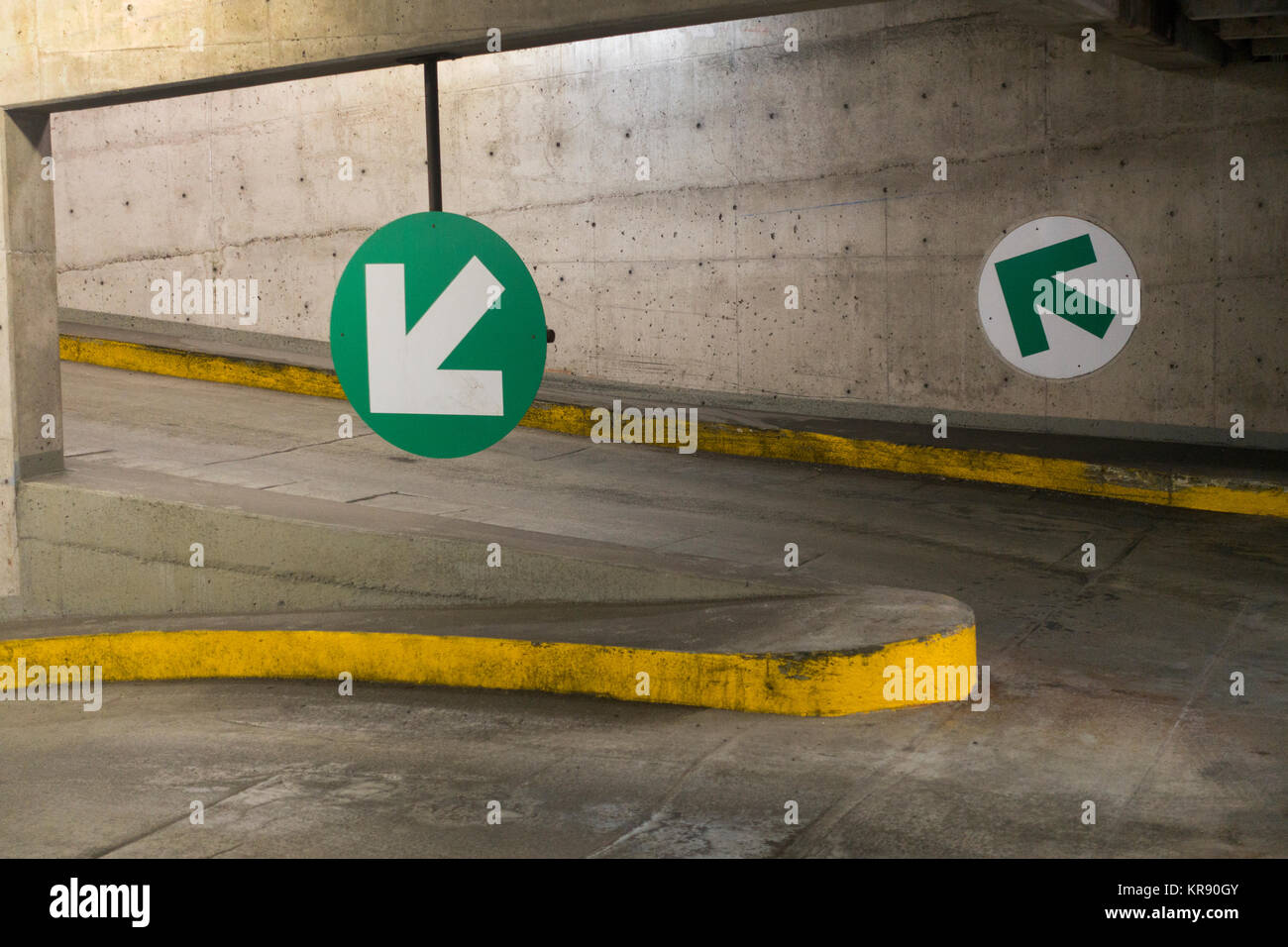 Parking Garage Arrows Manchester Nh Stock Photo 169228443 Alamy