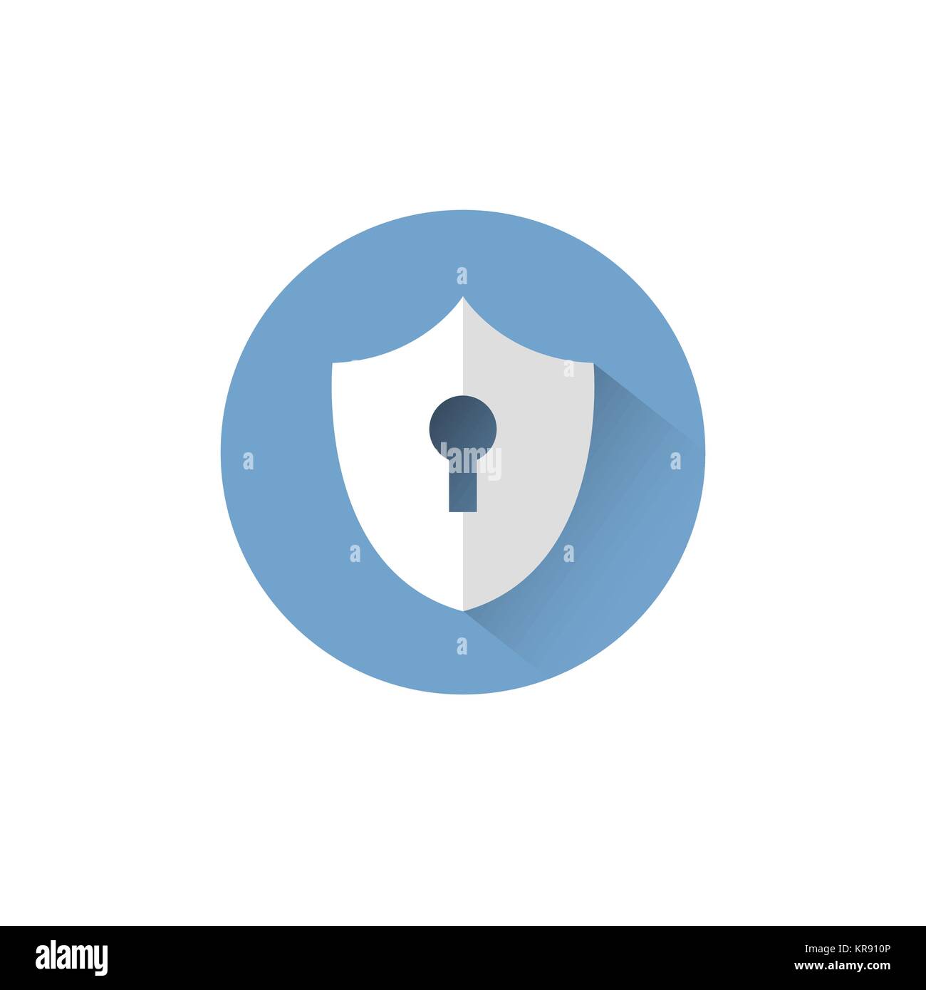 Shield With Keyhole Icon Protection And Security Concept Stock Vector