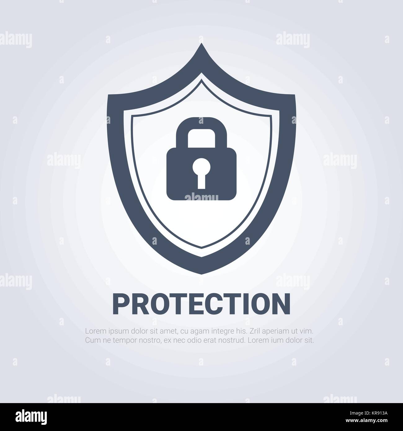 Lock On Shield Icon Protection And Security Concept Stock Vector Image ...