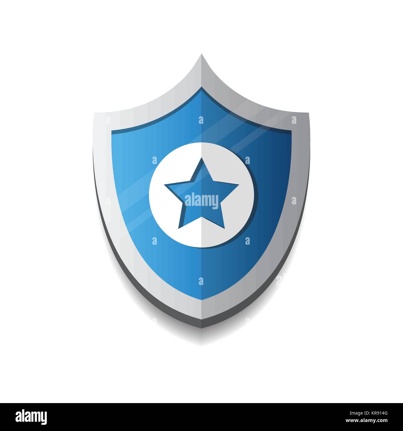 Shield With Star Icon Protection And Security Concept Stock Vector ...