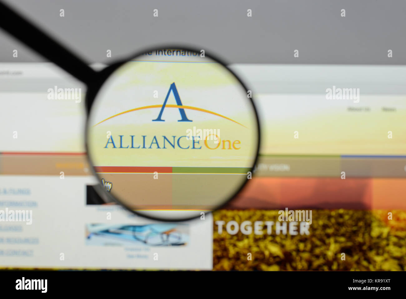 Milan, Italy August 10, 2017 Alliance One International website