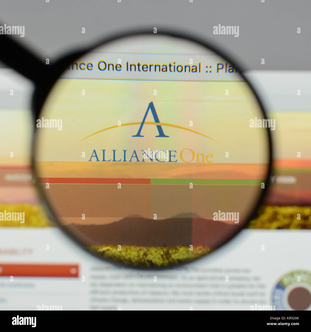 Milan, Italy August 10, 2017 Alliance One International website