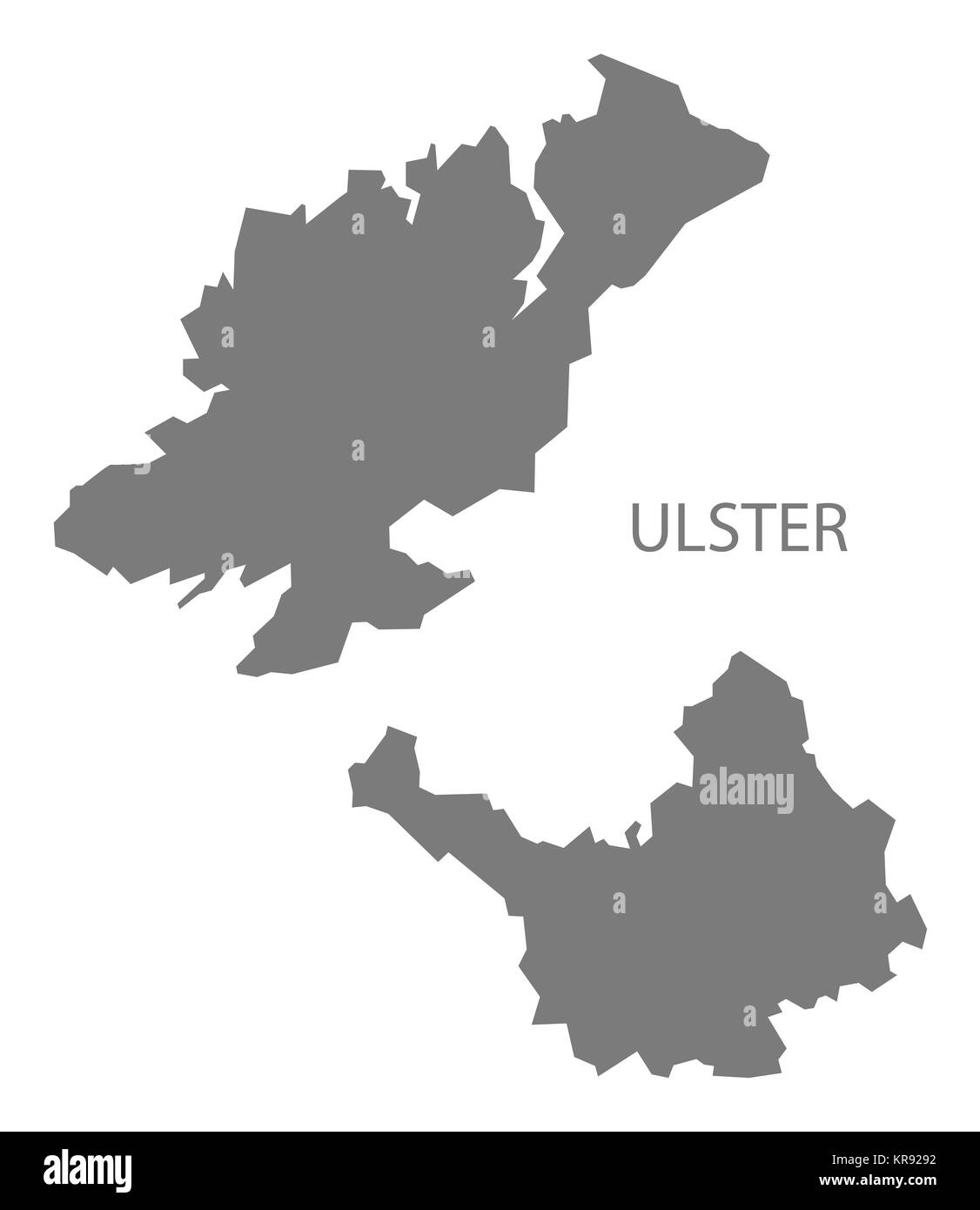 Ulster Ireland Map grey Stock Photo Alamy