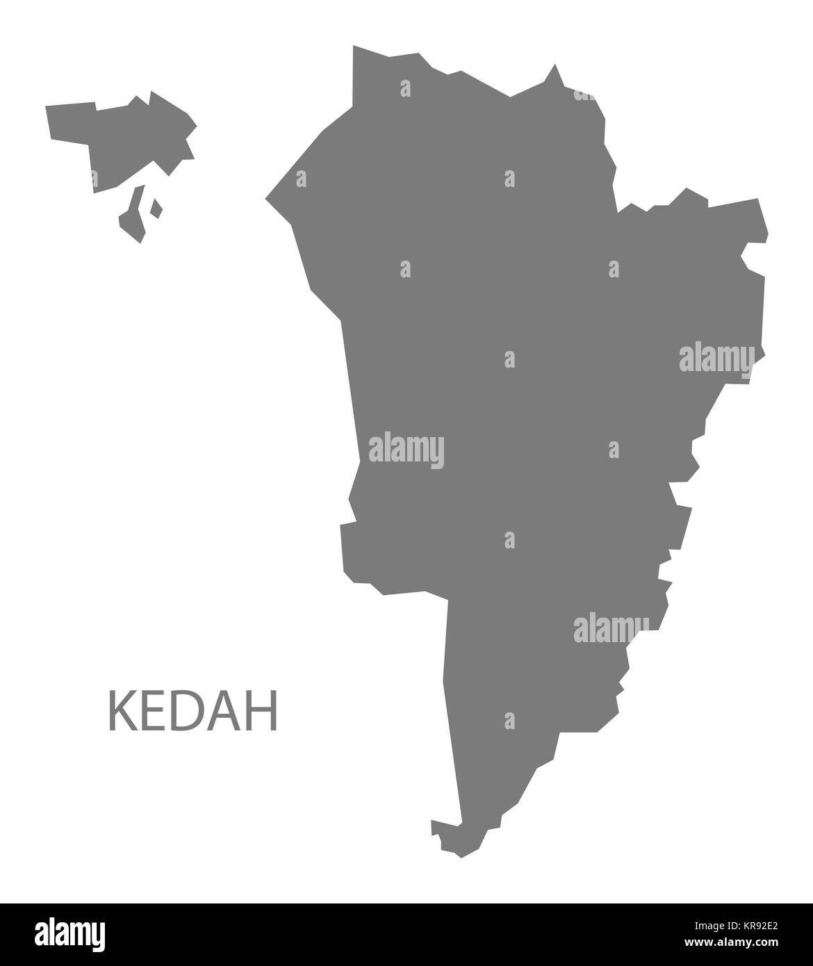 Kedah Malaysia Map grey Stock Photo Alamy