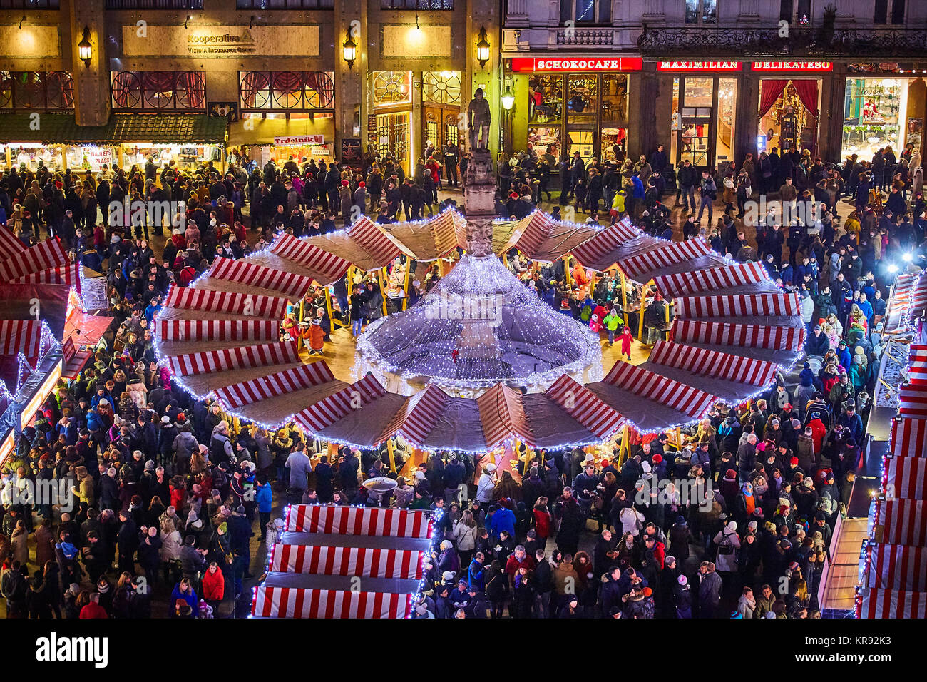 Bratislava, Slovakia. 16th December, 2017. Christmas market at Hlavné