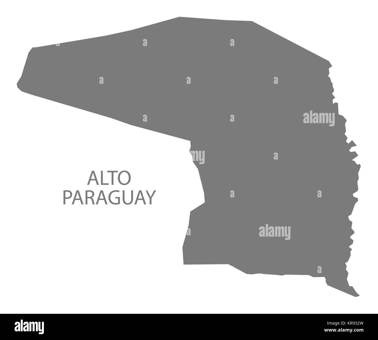 Alto Paraguay Map grey Stock Photo