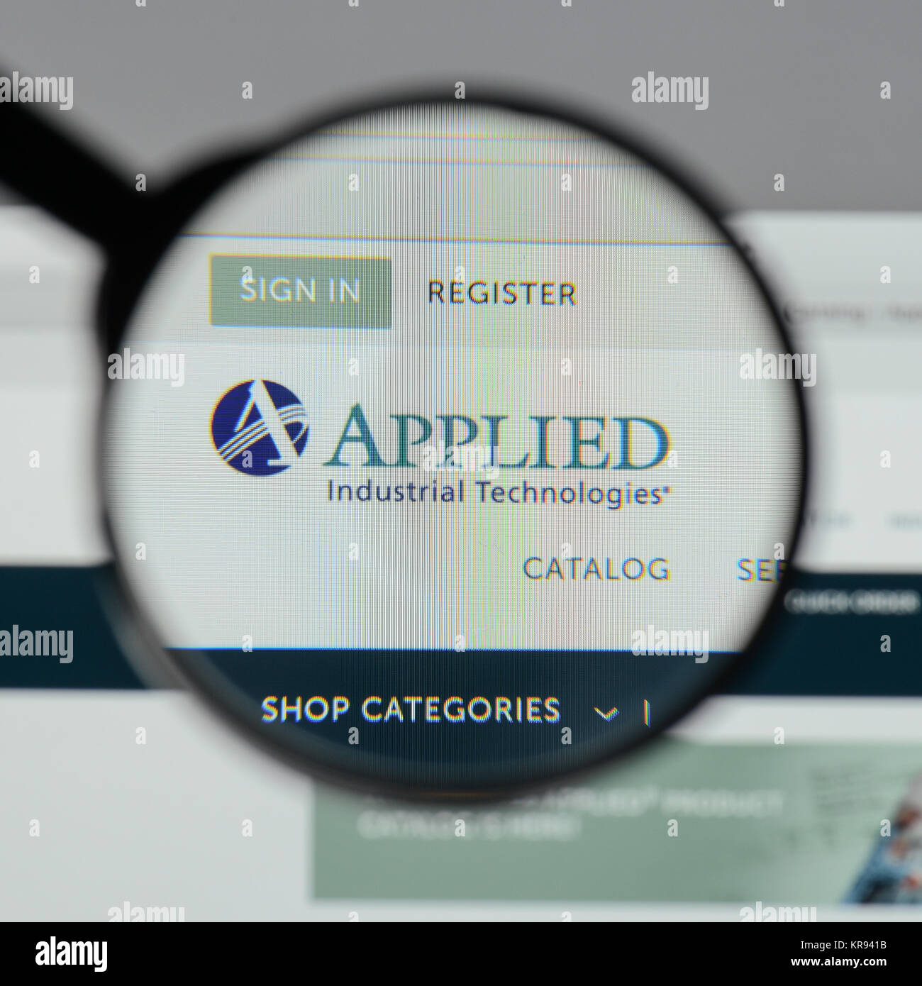 Milan, Italy - August 10, 2017: Applied Industrial Technologies logo on ...