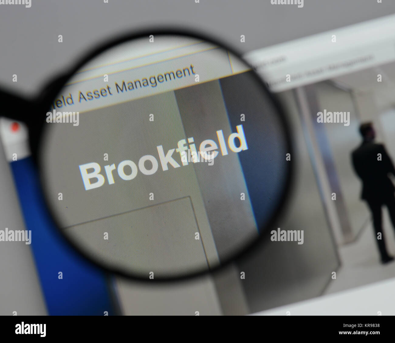 Milan italy august 10 2017 brookfield asset management logo on the