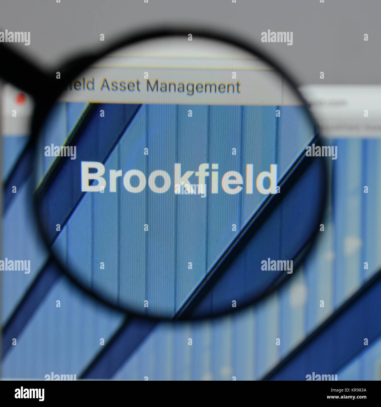 Milan italy august 10 2017 brookfield asset management logo on the