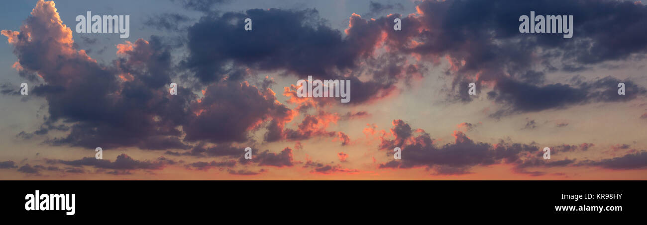 Sunset sky colorful panoramic view Stock Photo - Alamy