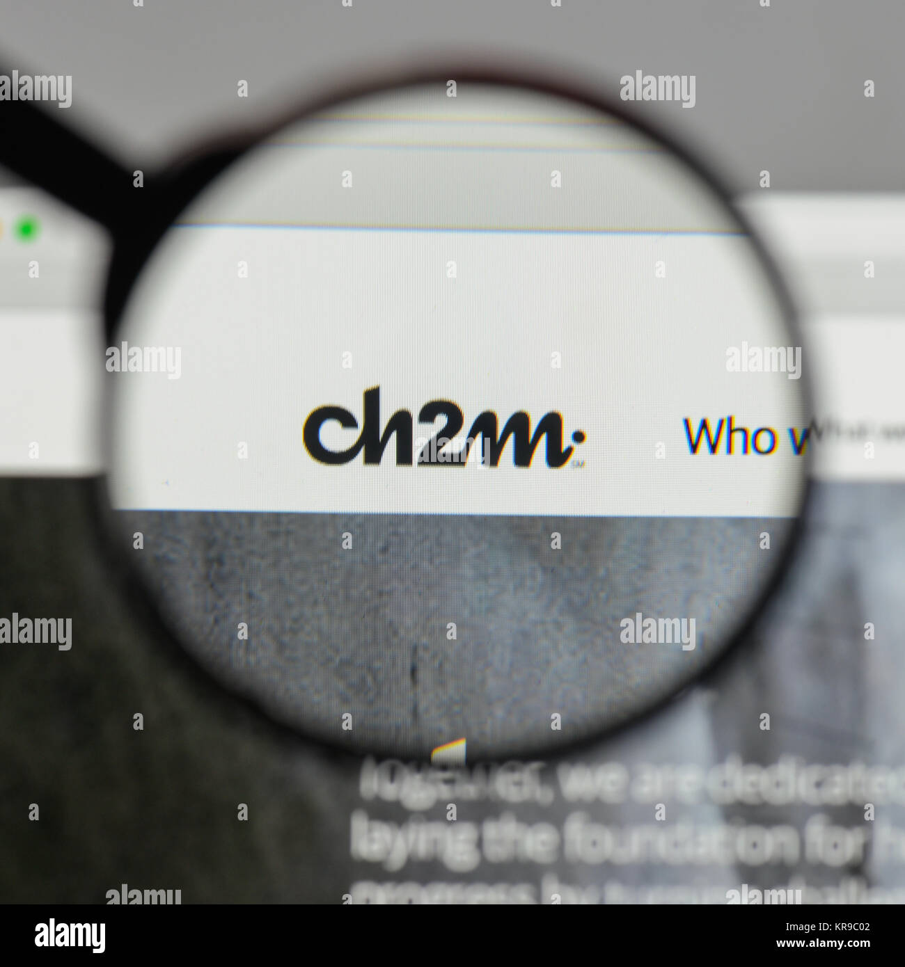 Ch2me Milan, Italy - August 10, 2017: CH2M Hill logo on the website homepage ...