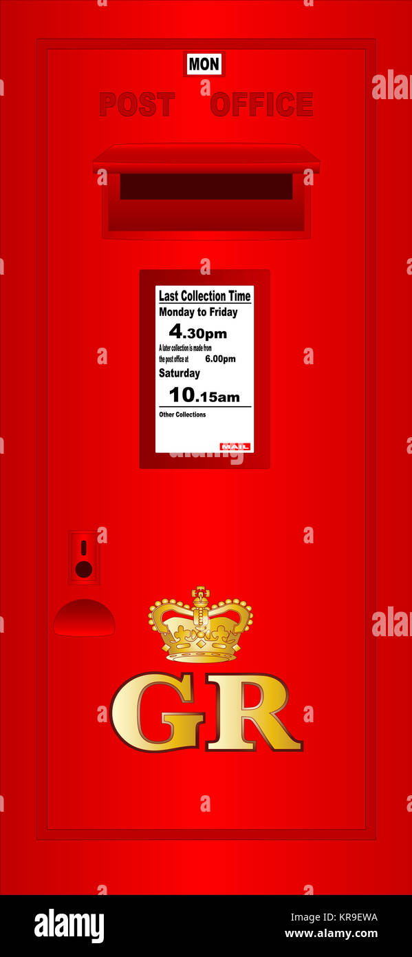 Typical UK Post Box Stock Photo Alamy