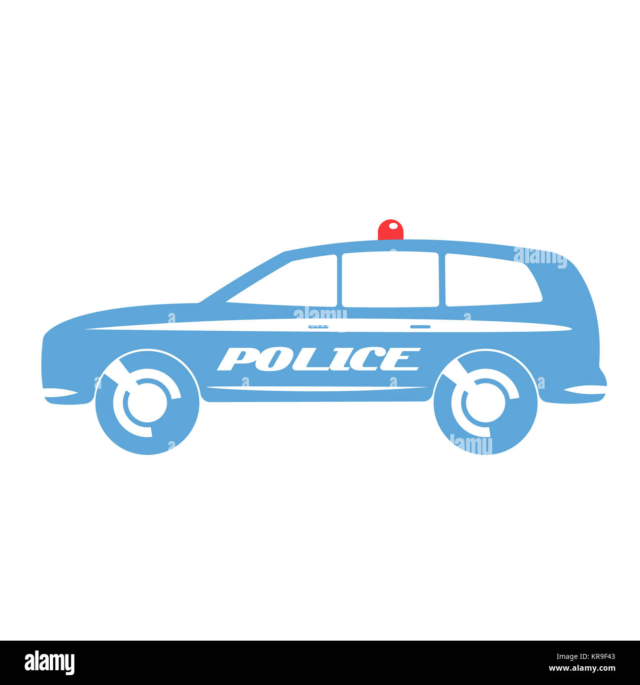 Police car flat design Stock Photo - Alamy
