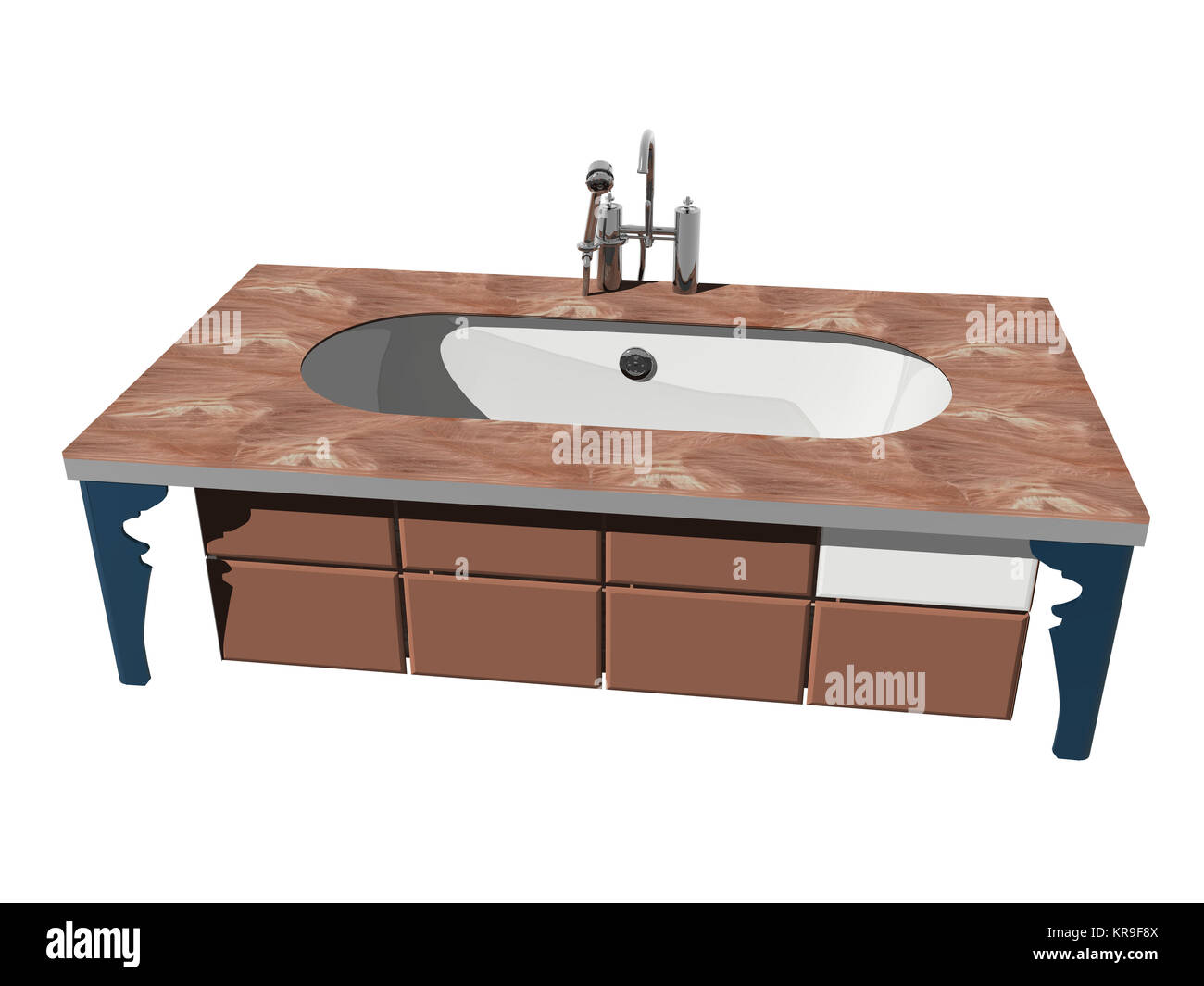 Bathtub with fittings exposed Stock Photo Alamy