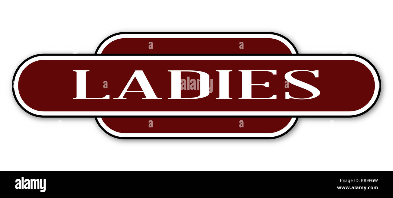 Ladies Toilet Station Name Sign Stock Photo Alamy