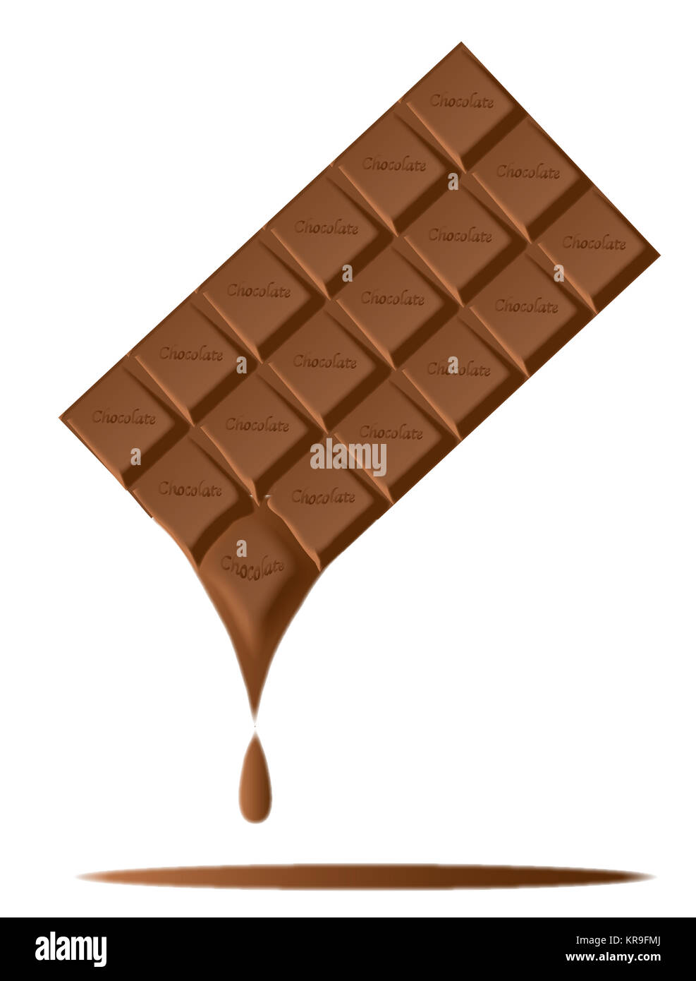Chocolate Bar Melting Stock Photo Alamy