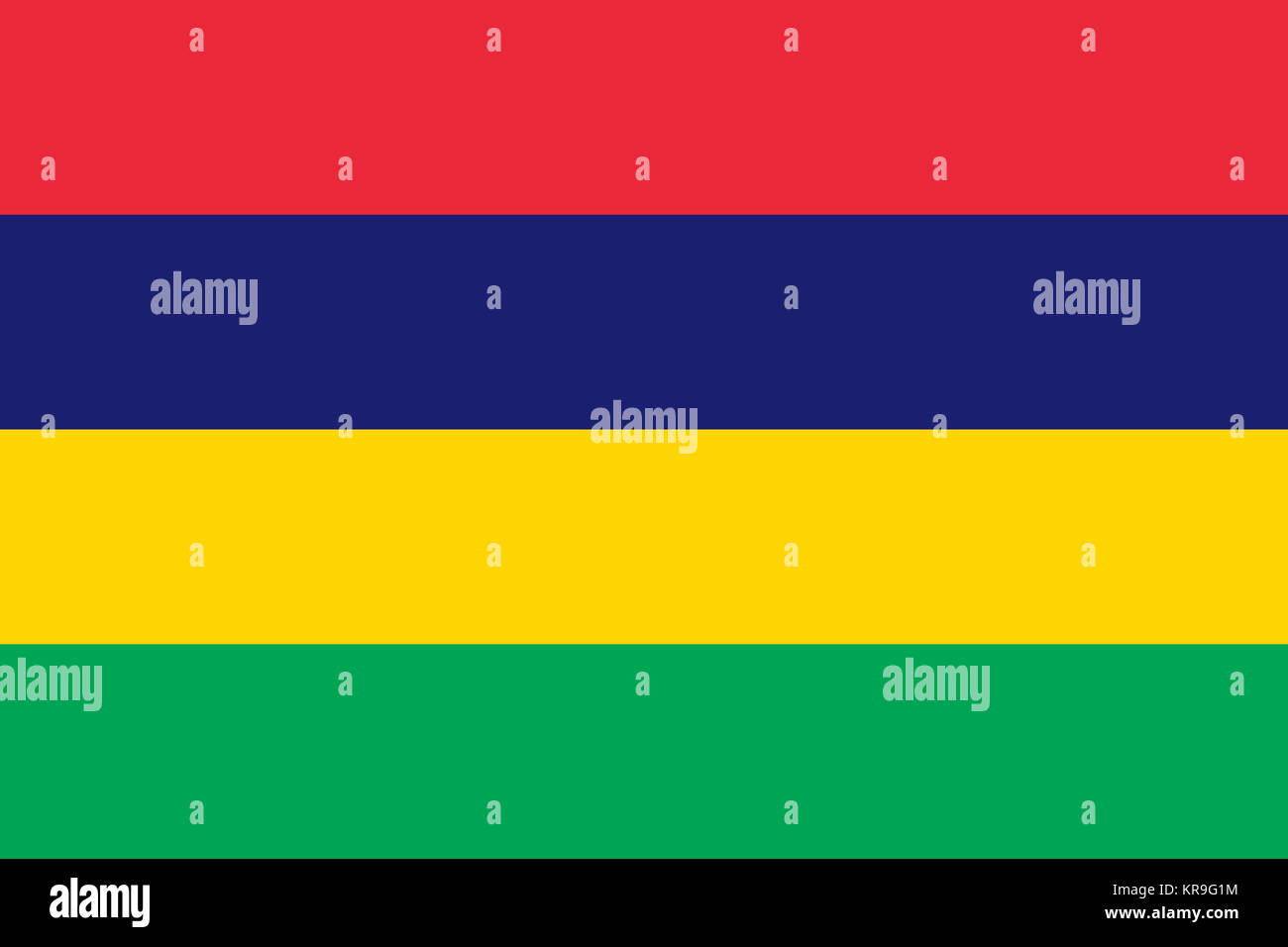 Flag of Mauritius in correct proportion and colors Stock Photo - Alamy