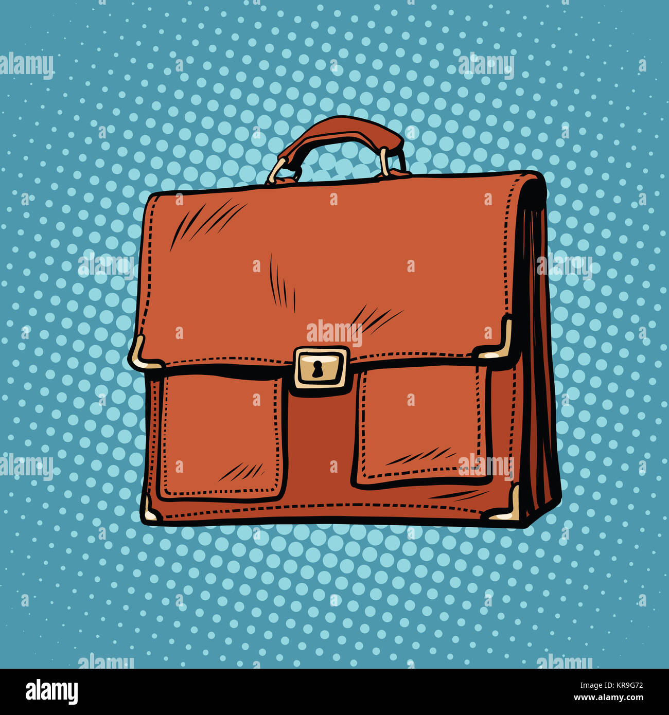 Realistic stylish leather business portfolio bag Stock Photo Alamy