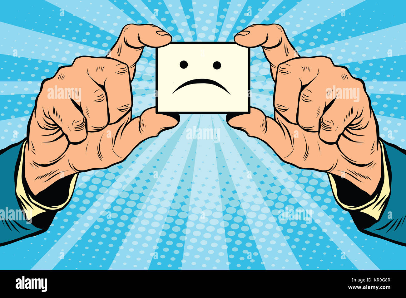 Human hand drawing sad smiley hi-res stock photography and images - Alamy