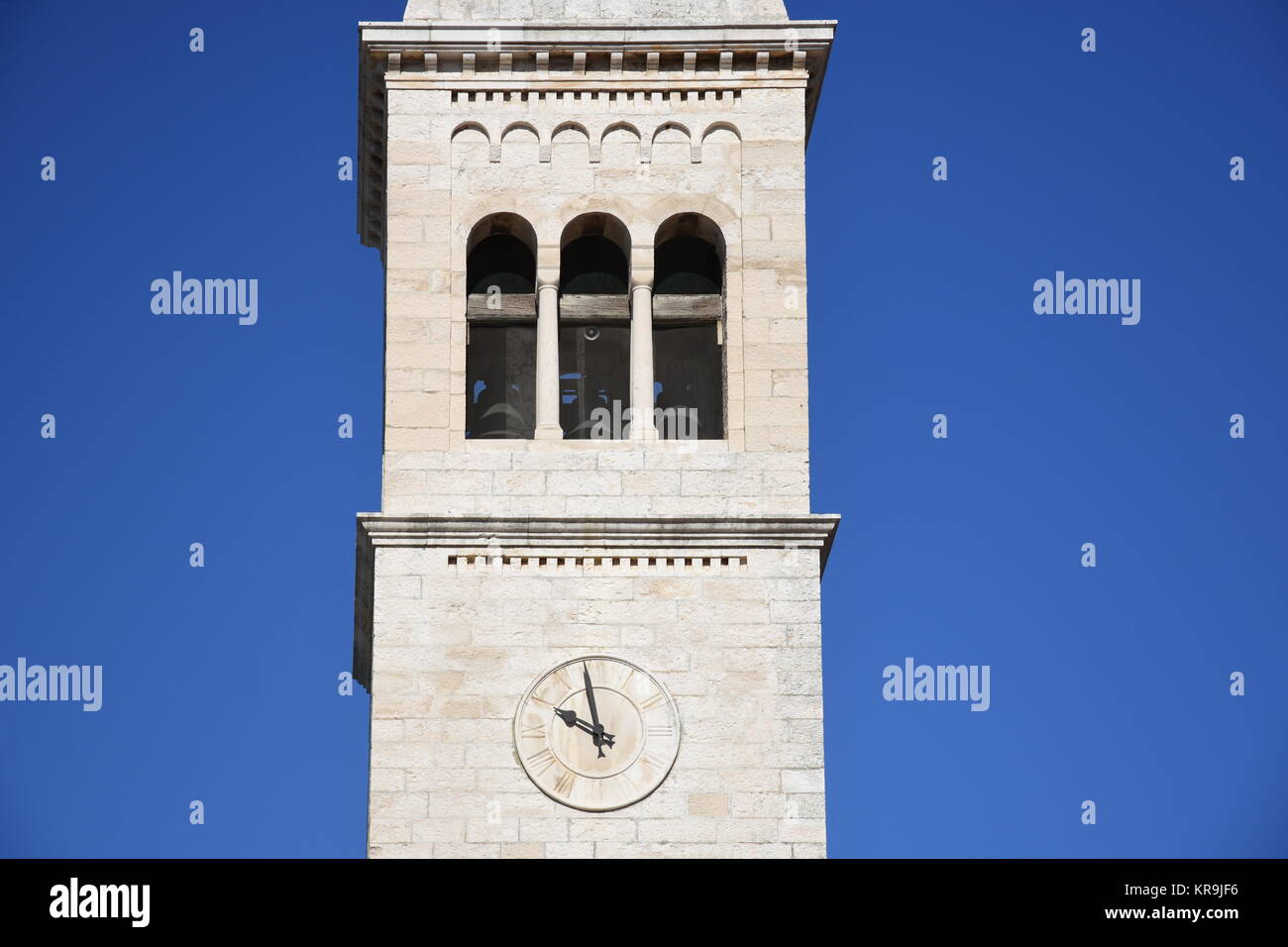 novigrad,city,church,church of the holy mother of god of carmel,church tower,campanile,bell tower,landmark Stock Photo