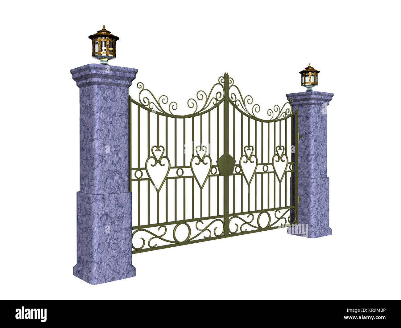 exempted iron gate Stock Photo