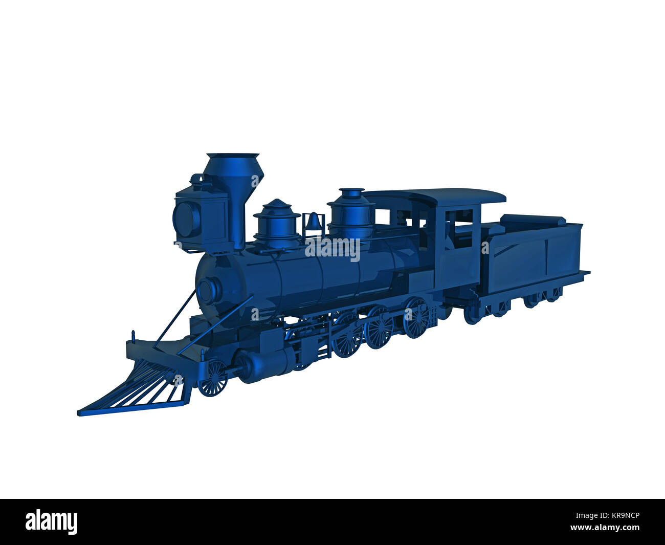 Locomotive with tender exempted Stock Photo