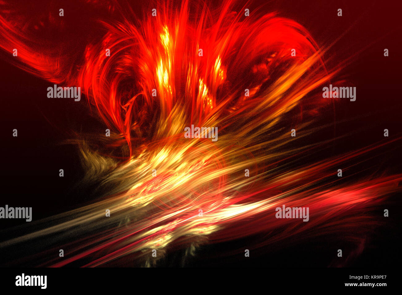 Fractal image: Virtual volcano Stock Photo