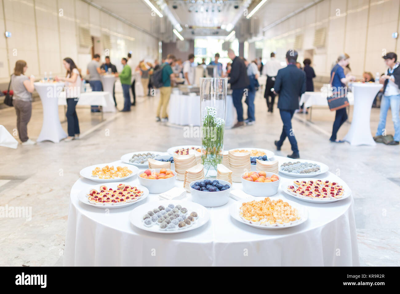 Coffee break at conference meeting. Stock Photo