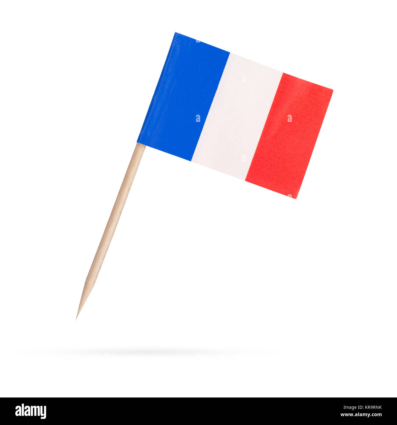 Miniature Flag France. Isolated on white background Stock Photo - Alamy