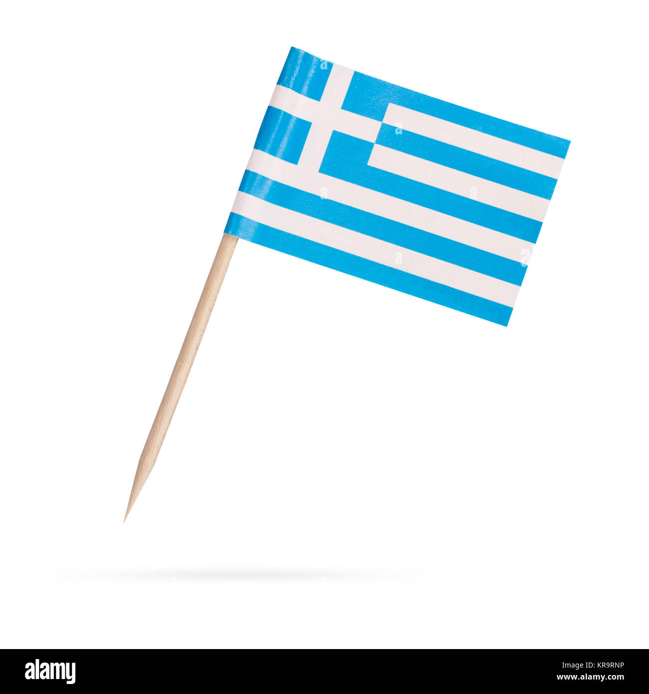 Miniature Flag Greece. Isolated on white background Stock Photo - Alamy