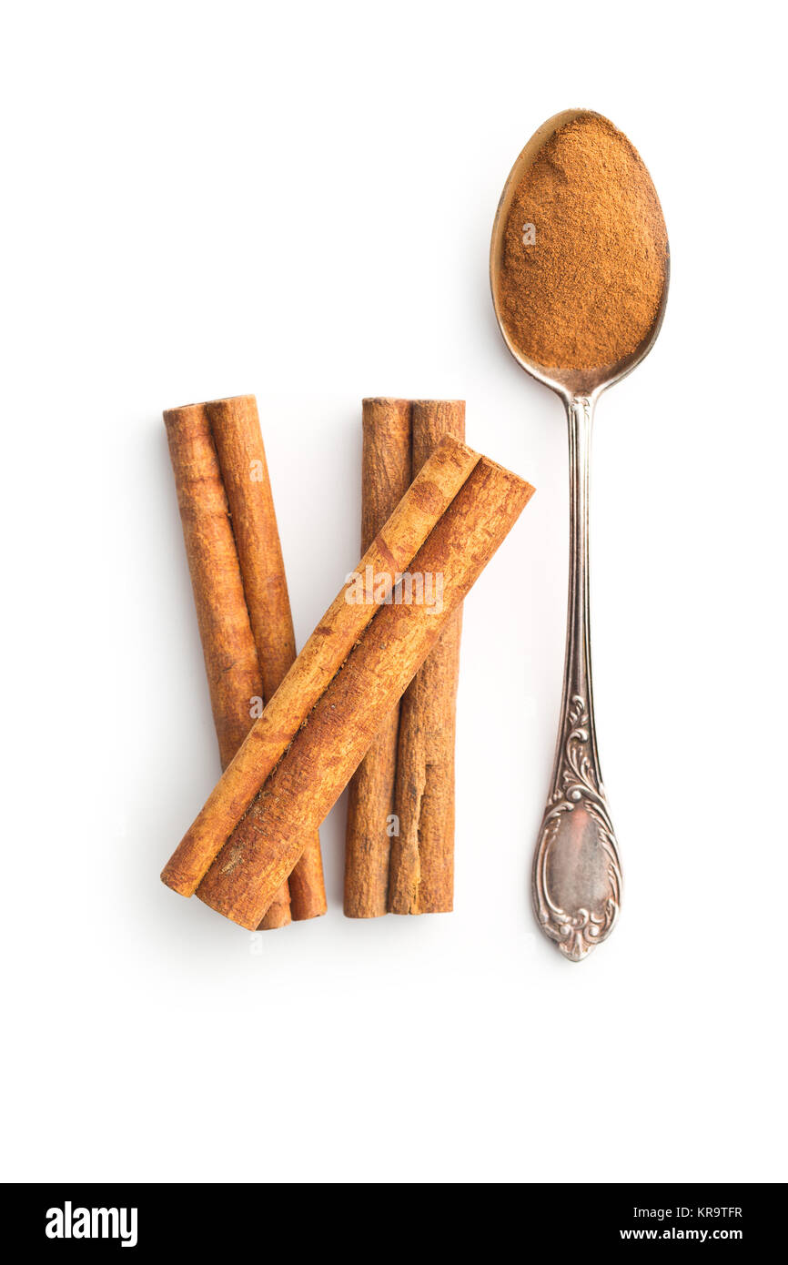 Cinnamon sticks and ground cinnamon Stock Photo Alamy