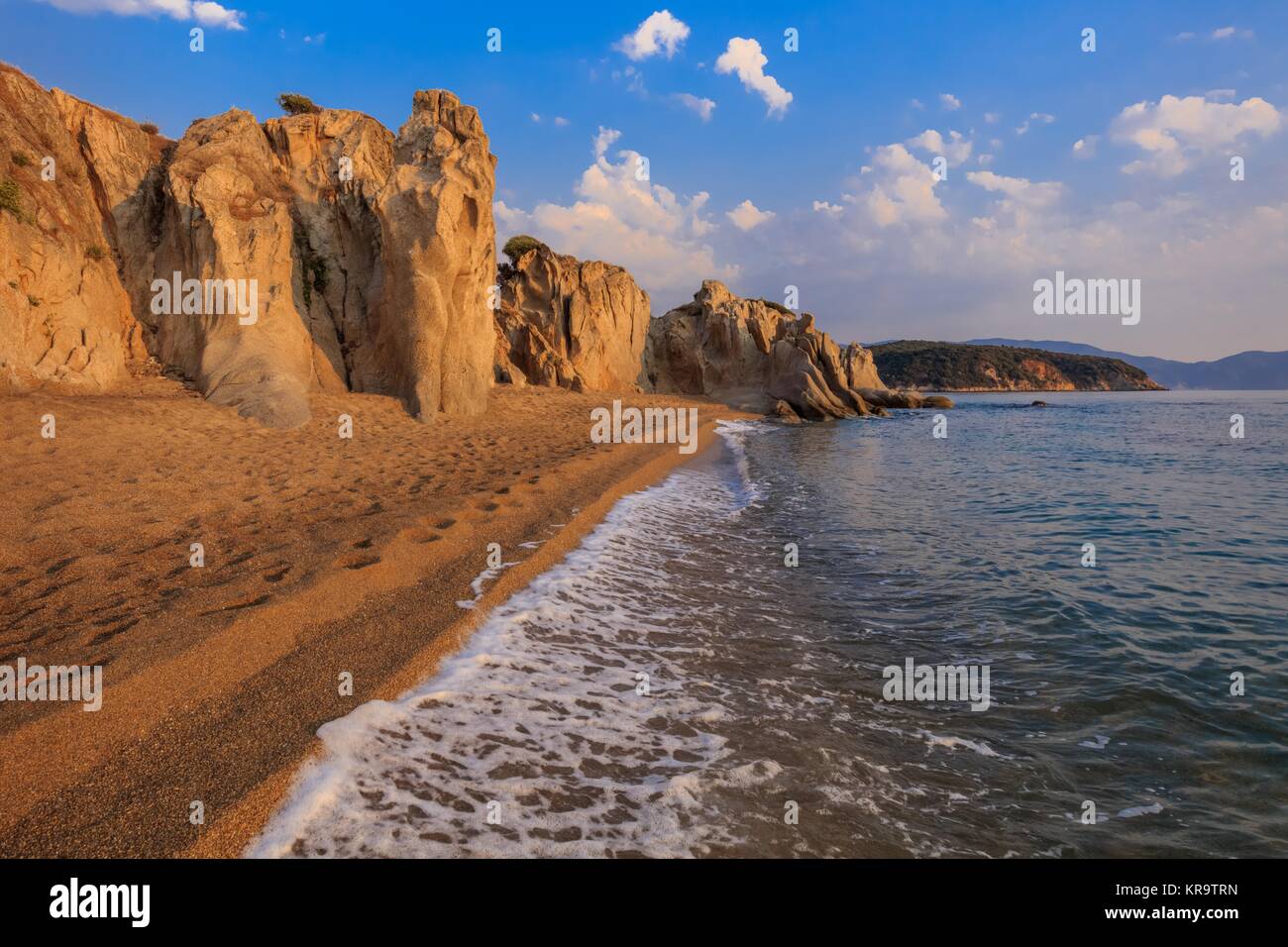 Ierissos-Kakoudia beach, Greece Stock Photo