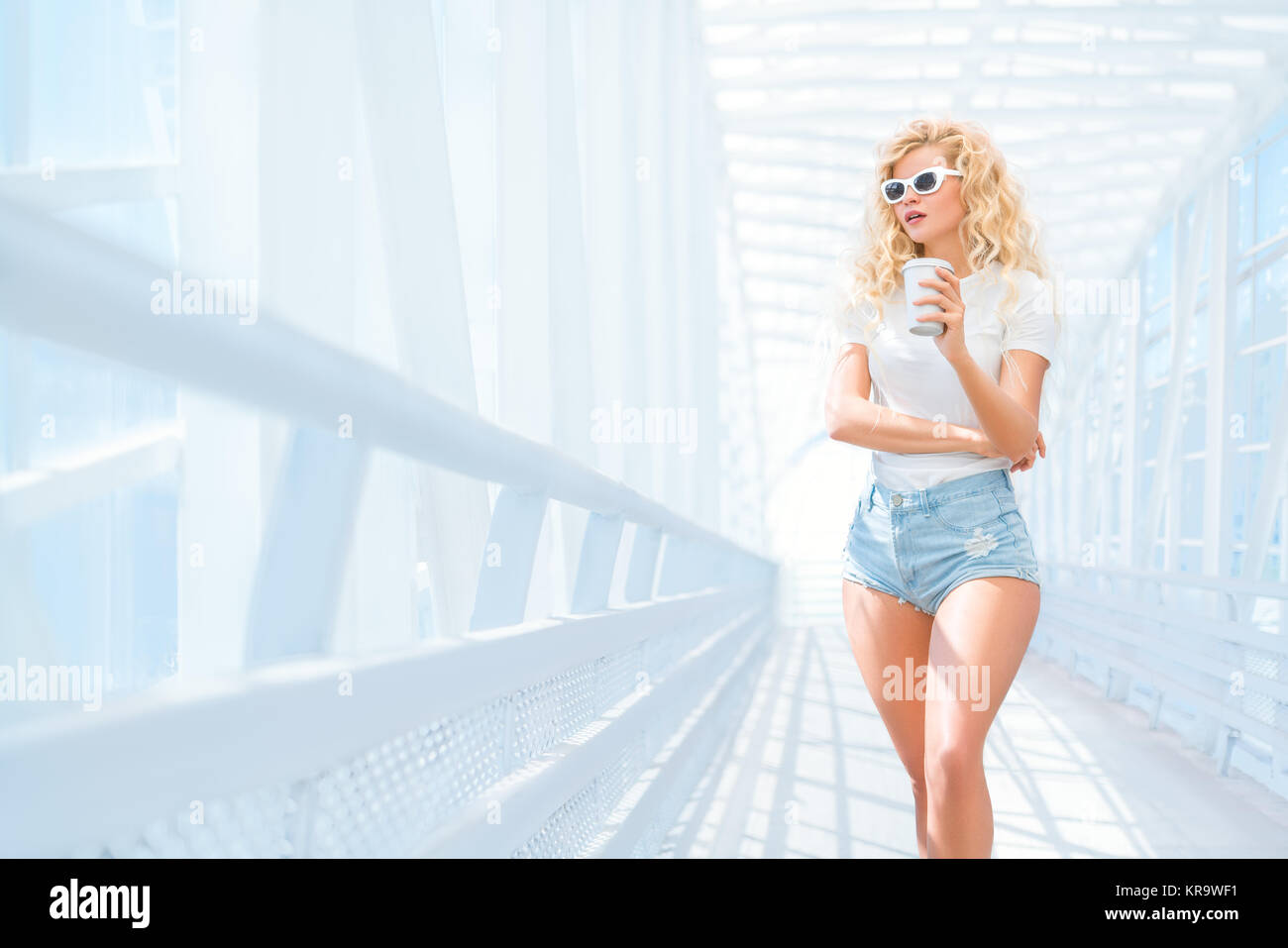 Coffee on the bridge Stock Photo Alamy