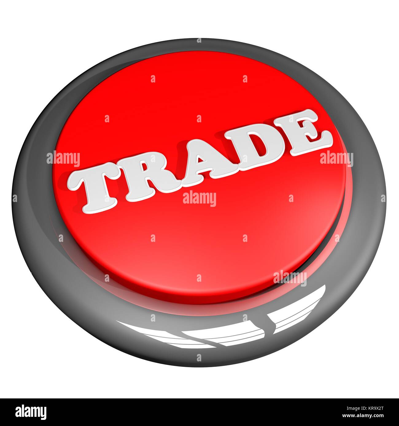 Trade button isolated over white Stock Photo Alamy